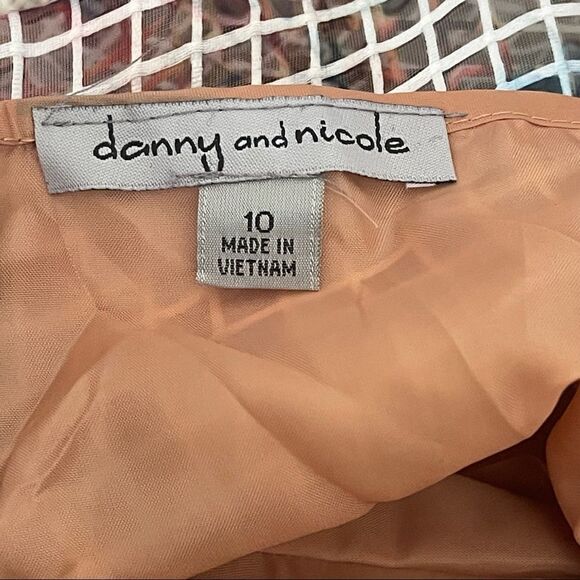 Danny & Nicole Orange Floral Print Fit & Flare Midi Dress; SZ 10;Great Condition - Picture 9 of 12